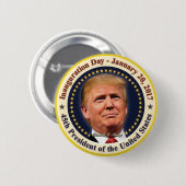 ドナルド・トランプ大統領就任記念グッズ 缶バッジ (正面&裏面)