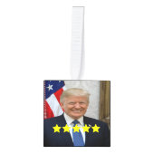 ドナルド・トランプ大統領支持率 キューブオーナメント (正面)