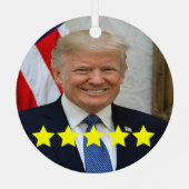 ドナルド・トランプ大統領支持率 メタルオーナメント (裏面)