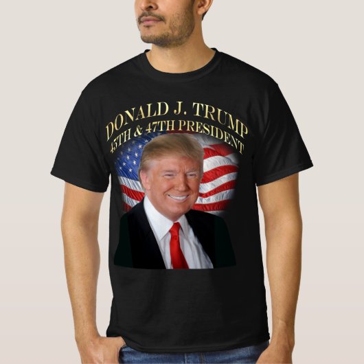 ドナルド・トランプ大統領第45期第47期就任式 Tシャツ (正面)