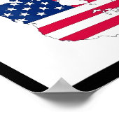 ドナルド・トランプ大統領米国アメリカ国旗 ポスター (角)