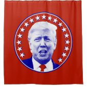 ドナルド・トランプ大統領赤 シャワーカーテン (正面)