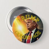 ドナルド・トランプ大統領黄金時代 缶バッジ (正面&裏面)