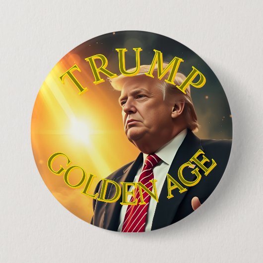 ドナルド・トランプ大統領黄金時代 缶バッジ (正面)
