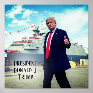 ドナルド・トランプ大統領2020海軍艦艇を攻撃 ポスター