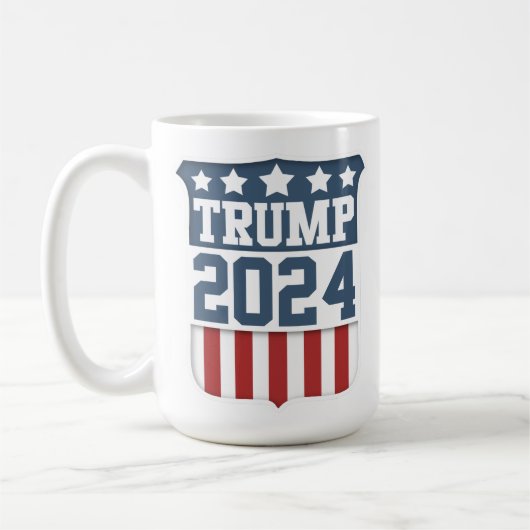 ドナルド・トランプ大統領2024シールド コーヒーマグカップ (左)
