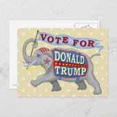 ドナルド・トランプ大統領2024年共和党象 ポストカード (正面/裏面)