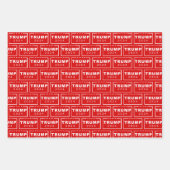 ドナルド・トランプ大統領2024愛国的なクリスマス ラッピングペーパーシート (正面2)