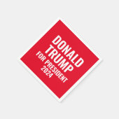 ドナルド・トランプ大統領2024 スタンダードカクテルナプキン (角)