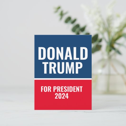 ドナルド・トランプ大統領2024 ポストカード (スタンド正面)