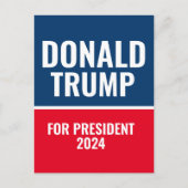 ドナルド・トランプ大統領2024 ポストカード (正面)