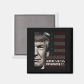 ドナルド・トランプ大統領2025年就任日Comm マグネット (正面/裏面)