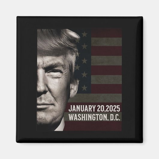 ドナルド・トランプ大統領2025年就任日Comm マグネット (正面)