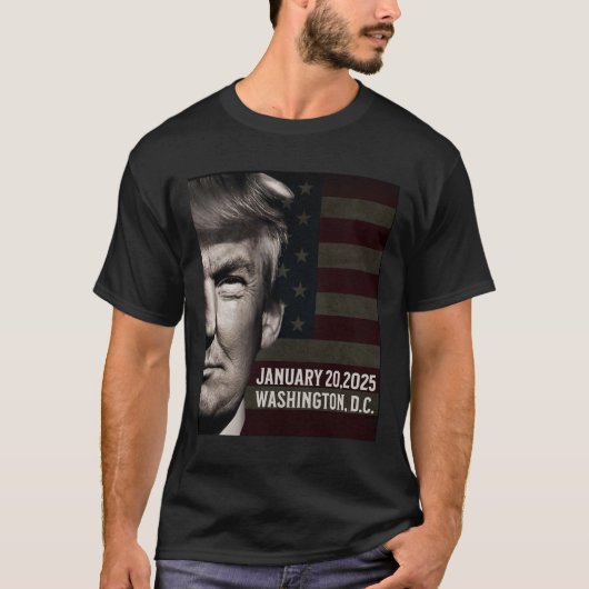 ドナルド・トランプ大統領2025年就任日Comm Tシャツ (正面)