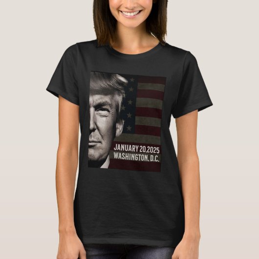 ドナルド・トランプ大統領2025年就任日Comm Tシャツ (正面)