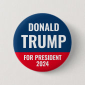 ドナルド・トランプ大統領2028 缶バッジ (正面)