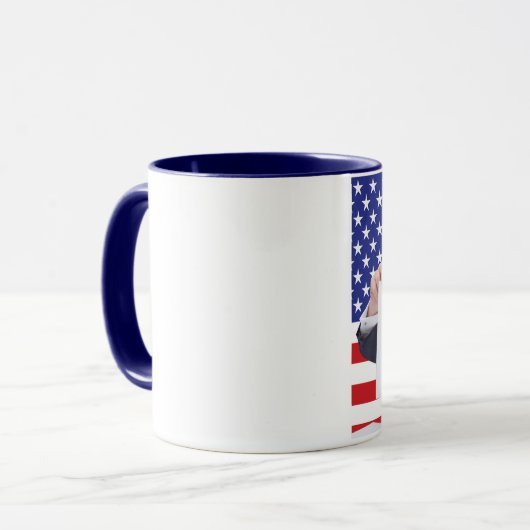 ドナルド・トランプ大統領-あなた自身の文字を書いて下さい マグカップ (正面左)