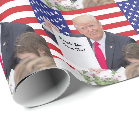 ドナルド・トランプ大統領-あなた自身の文字を書いて下さい ラッピングペーパー (ロールコーナー)