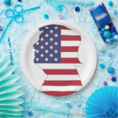 ドナルド・トランプ大統領 アメリカ国旗 ペーパープレート (パーティー)