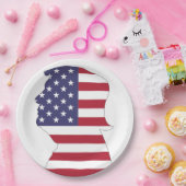 ドナルド・トランプ大統領 アメリカ国旗 ペーパープレート (パーティー)
