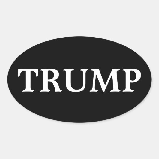 ドナルド・トランプ大統領 オーバルステッカー 楕円形シール (正面)