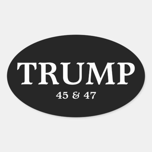 ドナルド・トランプ大統領 オーバルステッカー 楕円形シール (正面)