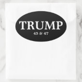 ドナルド・トランプ大統領 オーバルステッカー 楕円形シール (バッグ)