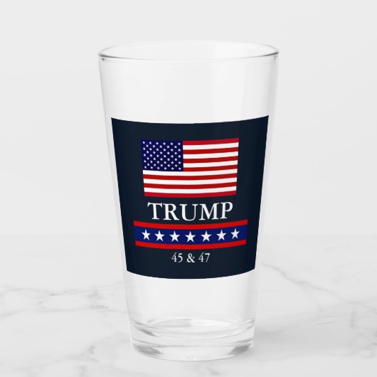 ドナルド・トランプ大統領 ガラスタンブラー (正面)