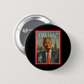 ドナルド・トランプ大統領 キング万歳 缶バッジ (正面&裏面)
