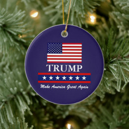 ドナルド・トランプ大統領 クリスマス オブジェ セラミックオーナメント
