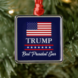 ドナルド・トランプ大統領 クリスマス オブジェ メタルオーナメント