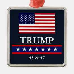 ドナルド・トランプ大統領 クリスマス オブジェ メタルオーナメント