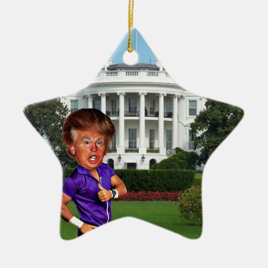 ドナルド・トランプ大統領 セラミックオーナメント (正面)