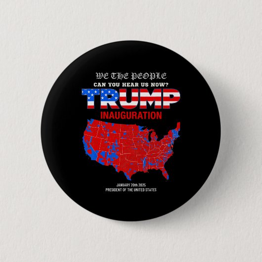 ドナルド・トランプ大統領 就任式2025 記念 缶バッジ (正面)
