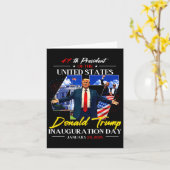 ドナルド・トランプ大統領 就任日 2025 47回目 カード (黄色い花)