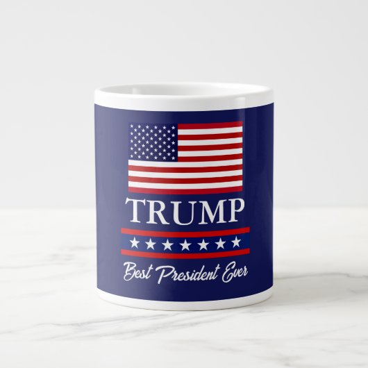 ドナルド・トランプ大統領 最高の大統領 ジャンボコーヒーマグカップ (正面)