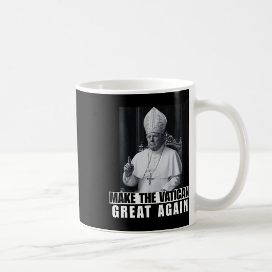 ドナルド・トランプ大統領、次のローマ法王になりたがる コーヒーマグカップ (右)