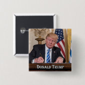 ドナルド・トランプ大統領 缶バッジ (正面&裏面)