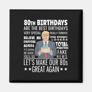 ドナルド・トランプ大統領 面白い 80歳の誕生日 トランプB マグネット