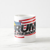 ドナルド・トランプ大統領(髪を持つ)マグ マグカップ (中央)