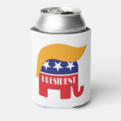 ドナルド・トランプ大統領 - GOP象の髪型 缶クーラー (缶裏面)