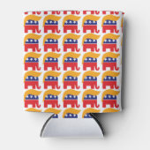 ドナルド・トランプ大統領 - GOP象の髪型 缶クーラー (正面)