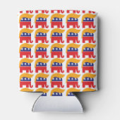 ドナルド・トランプ大統領 - GOP象の髪型 缶クーラー (裏面)
