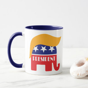 ドナルド・トランプ大統領 GOP エレファント ヘア マグカップ