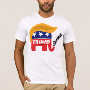 ドナルド・トランプ大統領GOPエレファントヘア Tシャツ