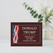 ドナルド・トランプ大統領V3 ポストカード (スタンド正面)