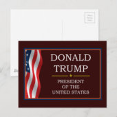 ドナルド・トランプ大統領V3 ポストカード (正面/裏面)