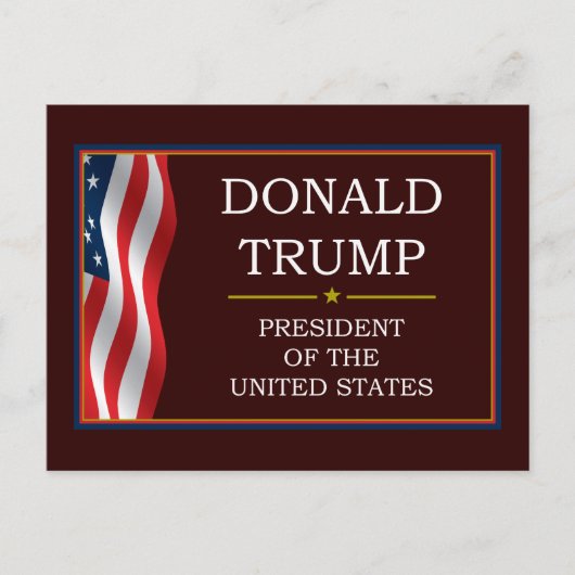 ドナルド・トランプ大統領V3 ポストカード (正面)
