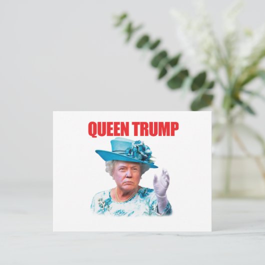 ドナルド・トランプ女王トランプ葉書 ポストカード (スタンド正面)