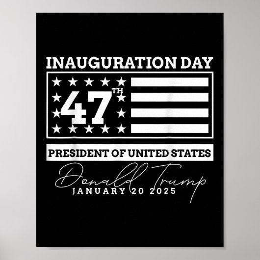 ドナルド・トランプ就任式の日2025年男性女性の子供 ポスター (正面)